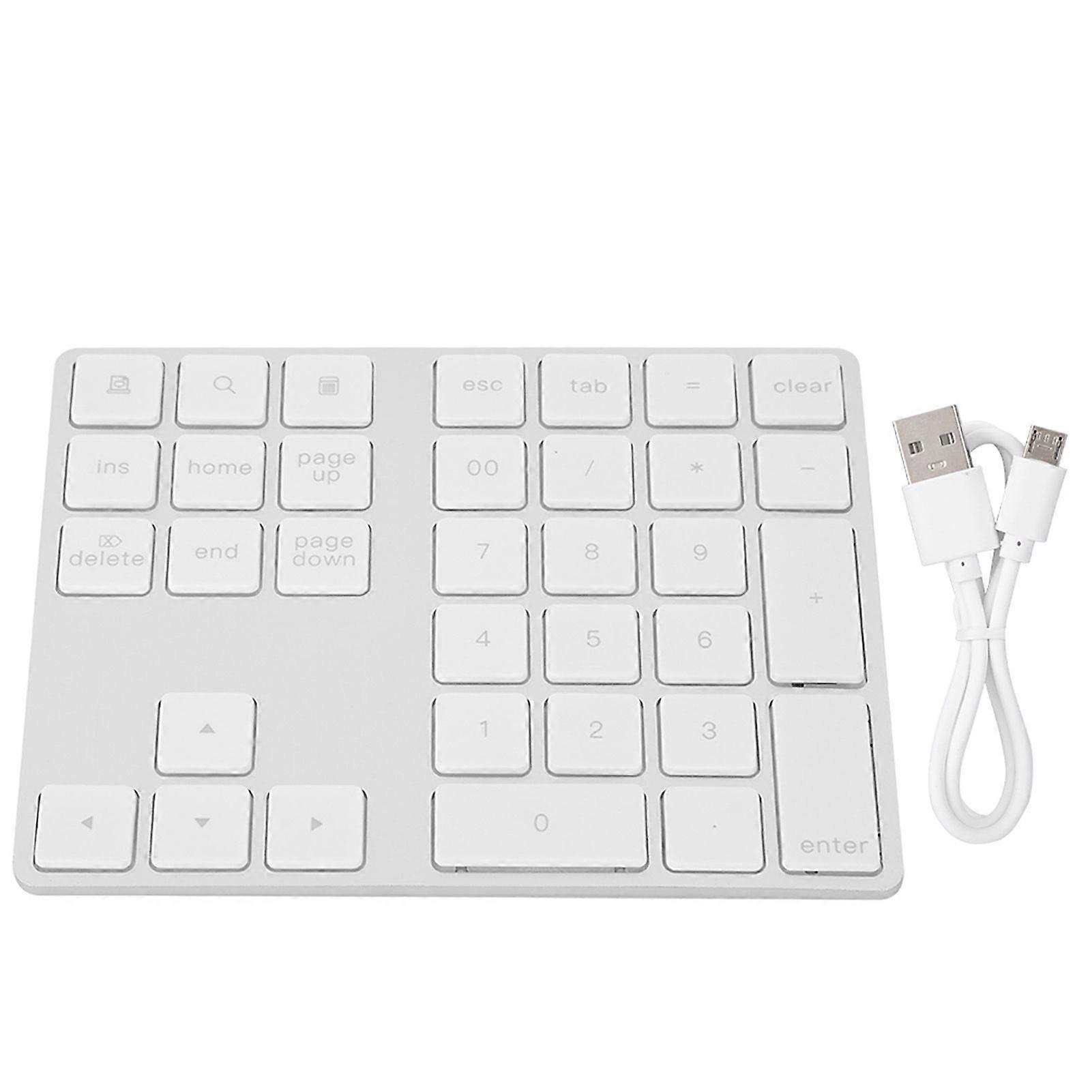 BT308 34 Keys Mini Rechargeable Numpad Wireless Numeric Keypad Small Keyboard