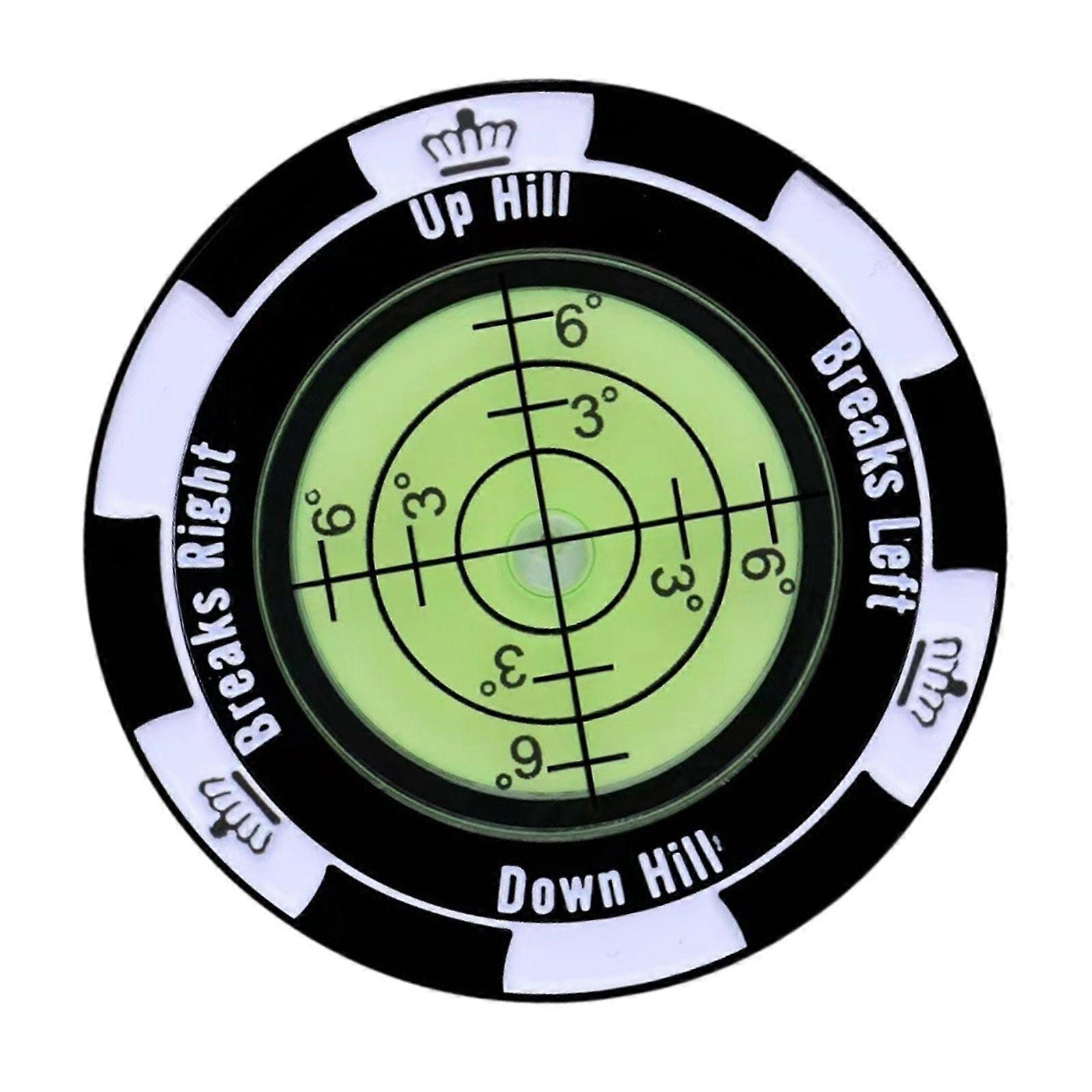 Golf Ball Marker Round Bubble Level High Precisions Golf Putting Green Reader black
