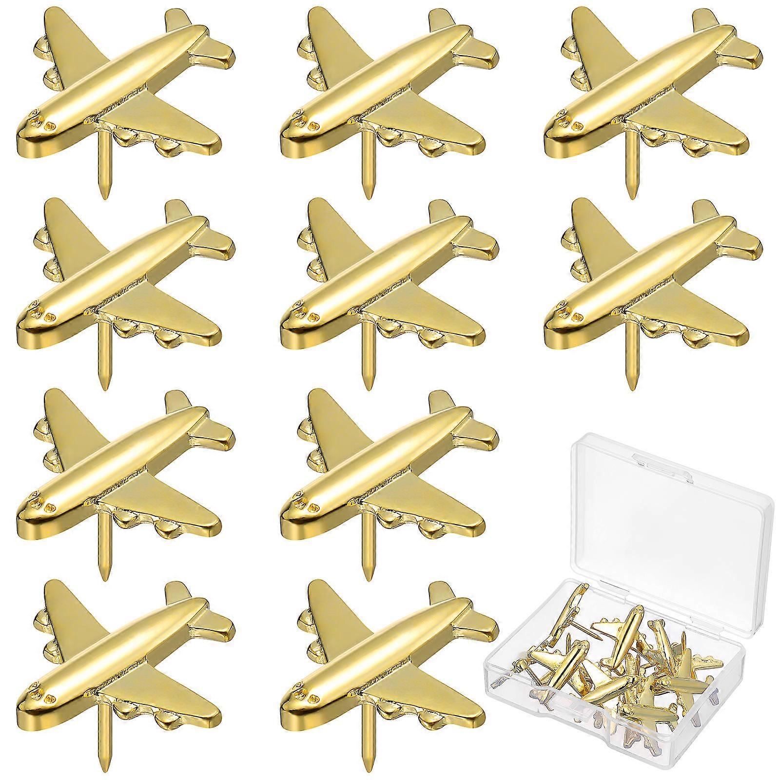 Airplane Pushpins Metal Thumb Tacks for Bulletin Board 48Pcs At Home
