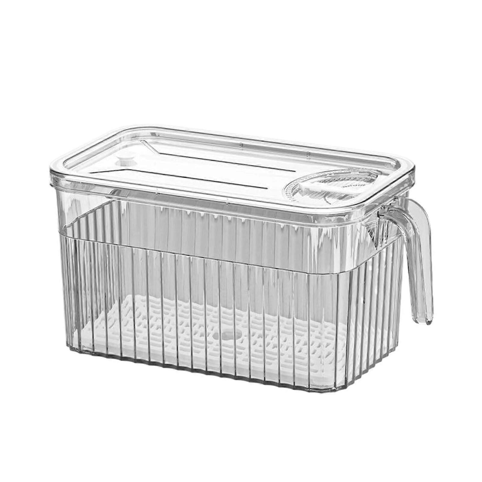 Transparent Color Stackable Drawer Box for Refrigerator, Plastic Fruit Storage Container, Clear Organizing Bins, Multi-Color Options