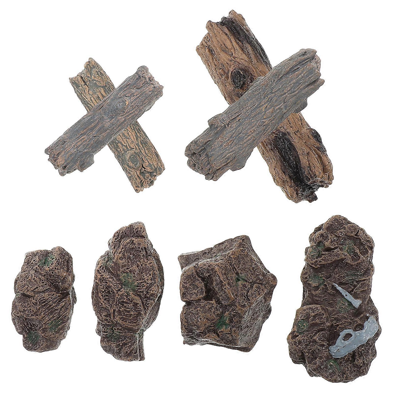 Miniature Trees for Crafts Tree Stump Decor 24Pcs