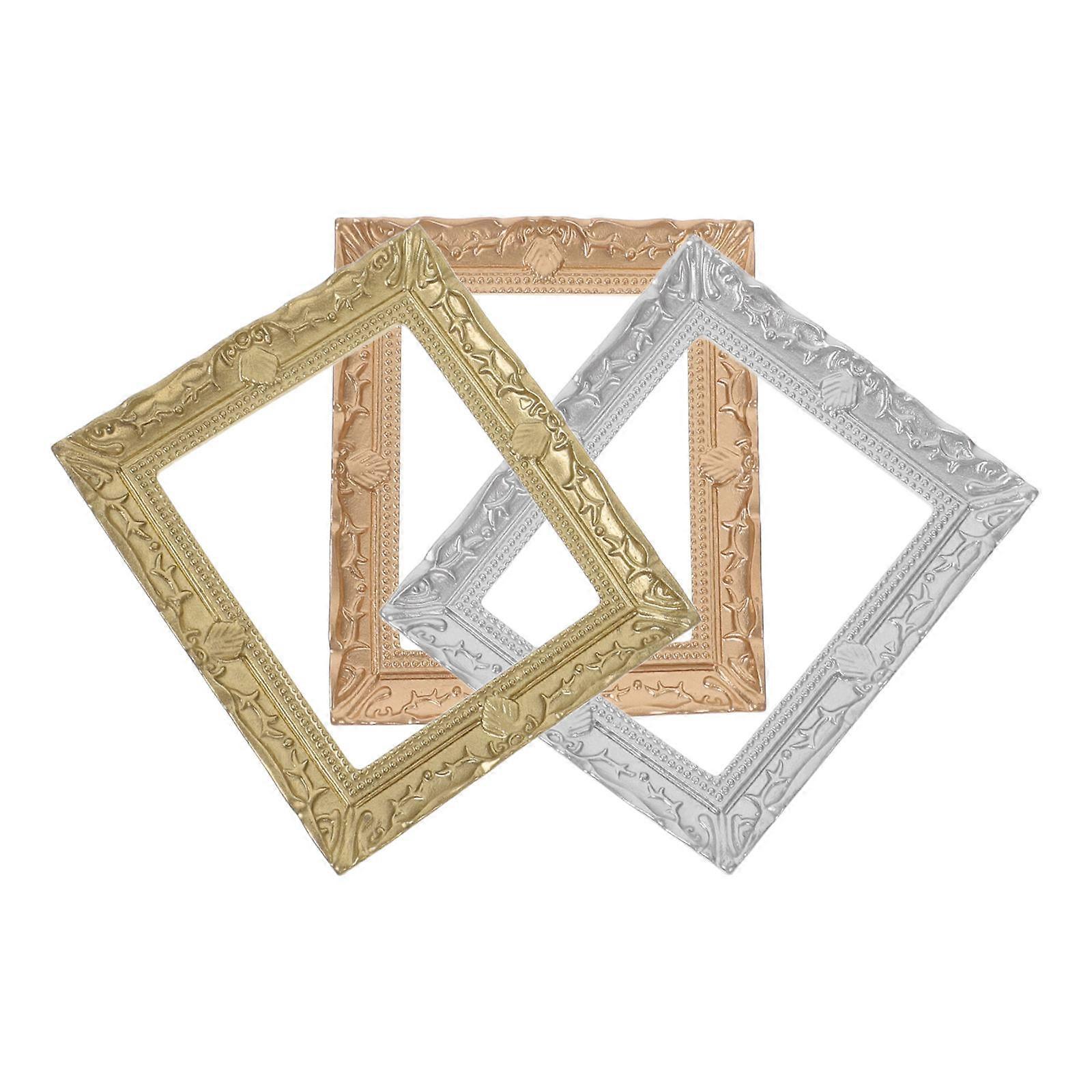 Resin Miniature Photo Frames Decorative Picture Frames for Decor 6Pcs