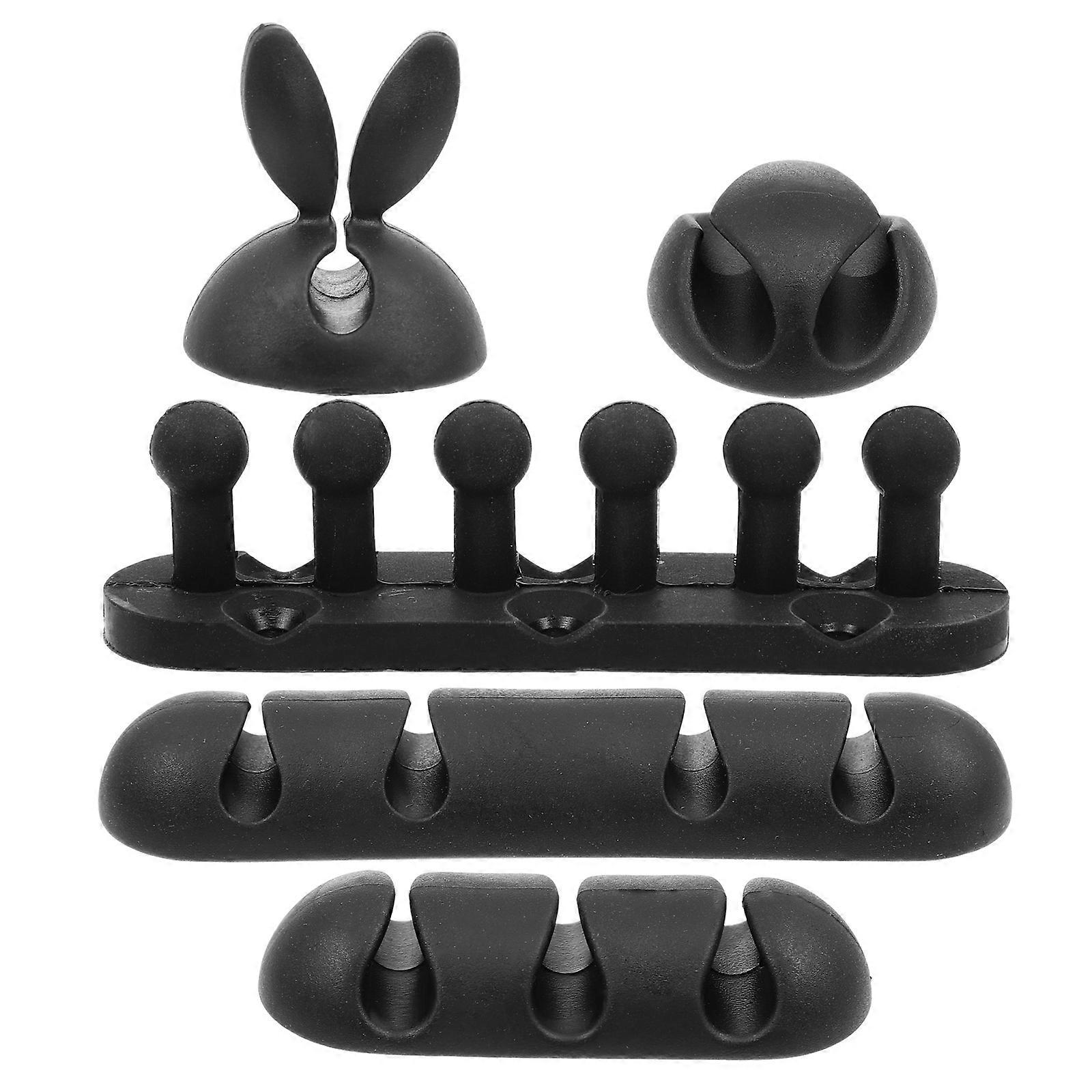 Cable Organizer Household Cable Clip for Fixing Use 20Pcs Black