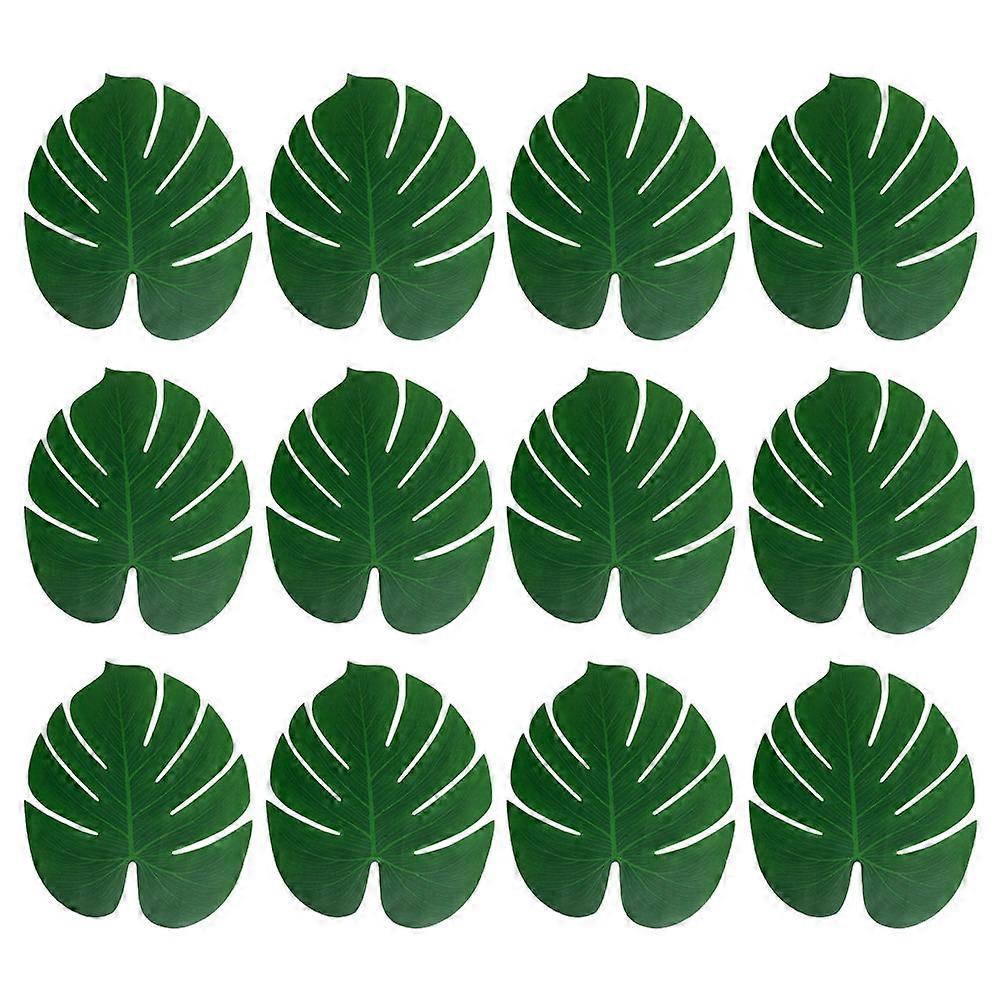 Faux Monstera Leaves Decorative Artificial Leaf Decor for Party 48Pcs