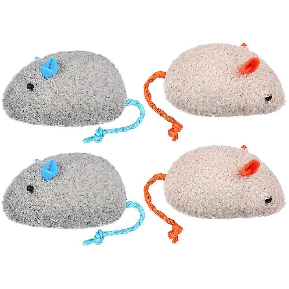 20 Pcs Mouse Shaped Cat Toys Assorted Color Pet Exercise Indoor Play For Cats