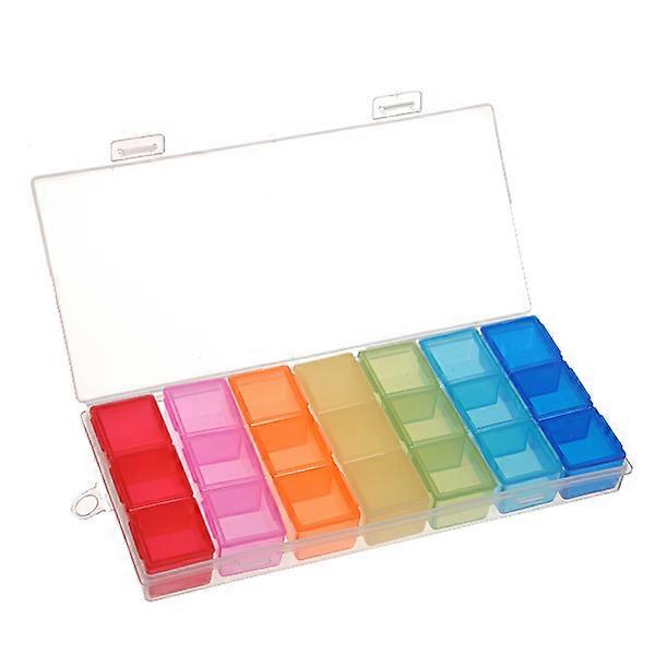 Rainbow Pill Case Colorful Tablet Container for Easy Access