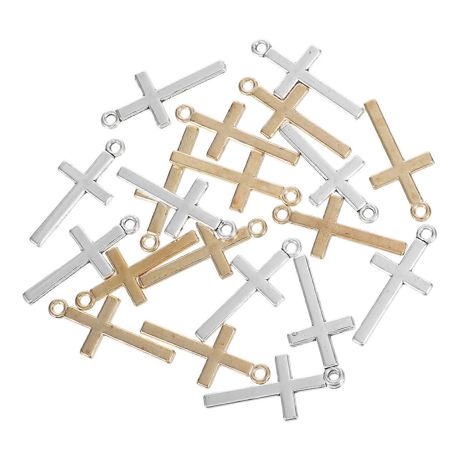 Stylish Cross Shape Connectors 60Pcs Metal Pendants For Crafting DIY Jewelry Ideal For Personal Use And Gifting