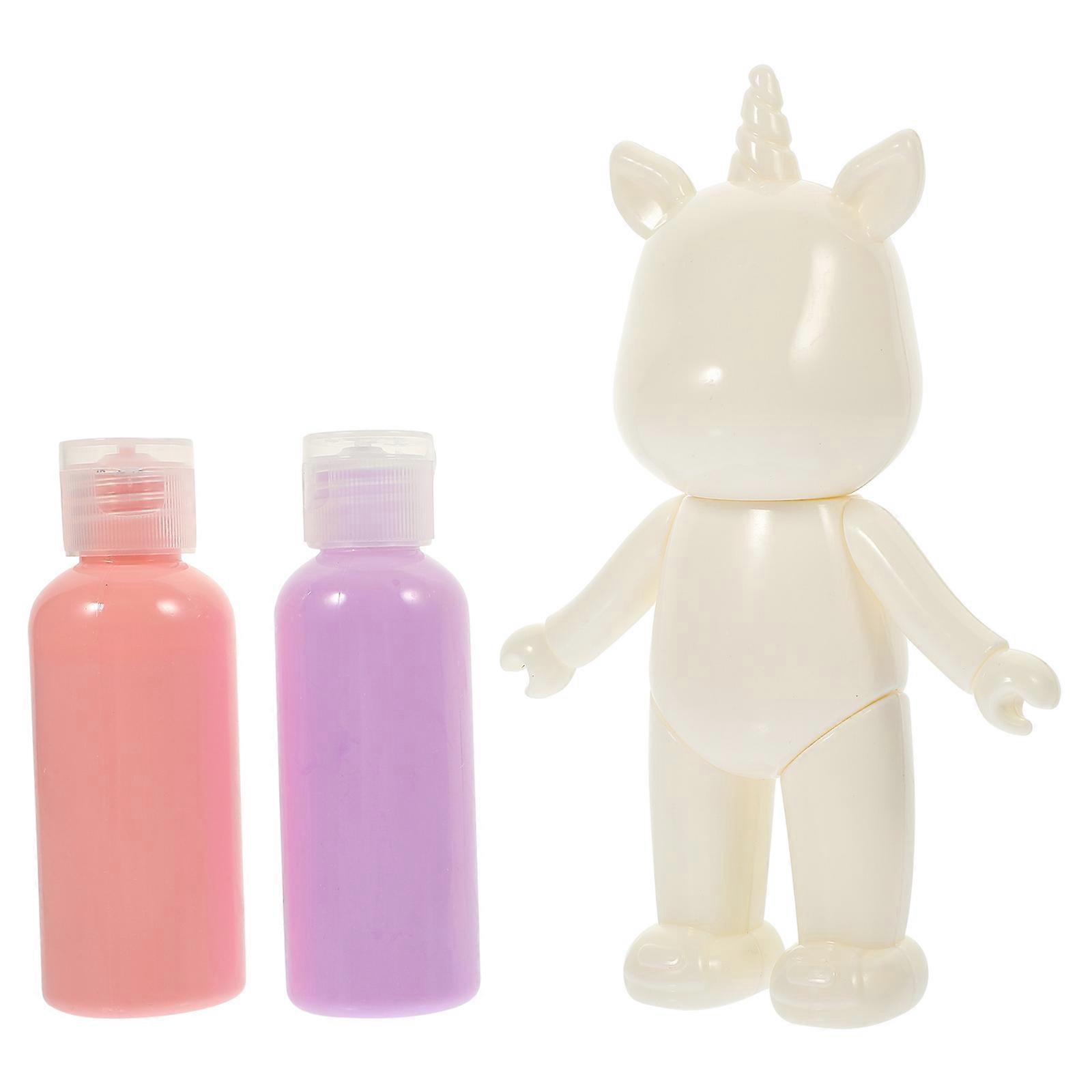 DIY Fluid Unicorn Toy Plastic Graffiti Creative Model Supplies 1Set