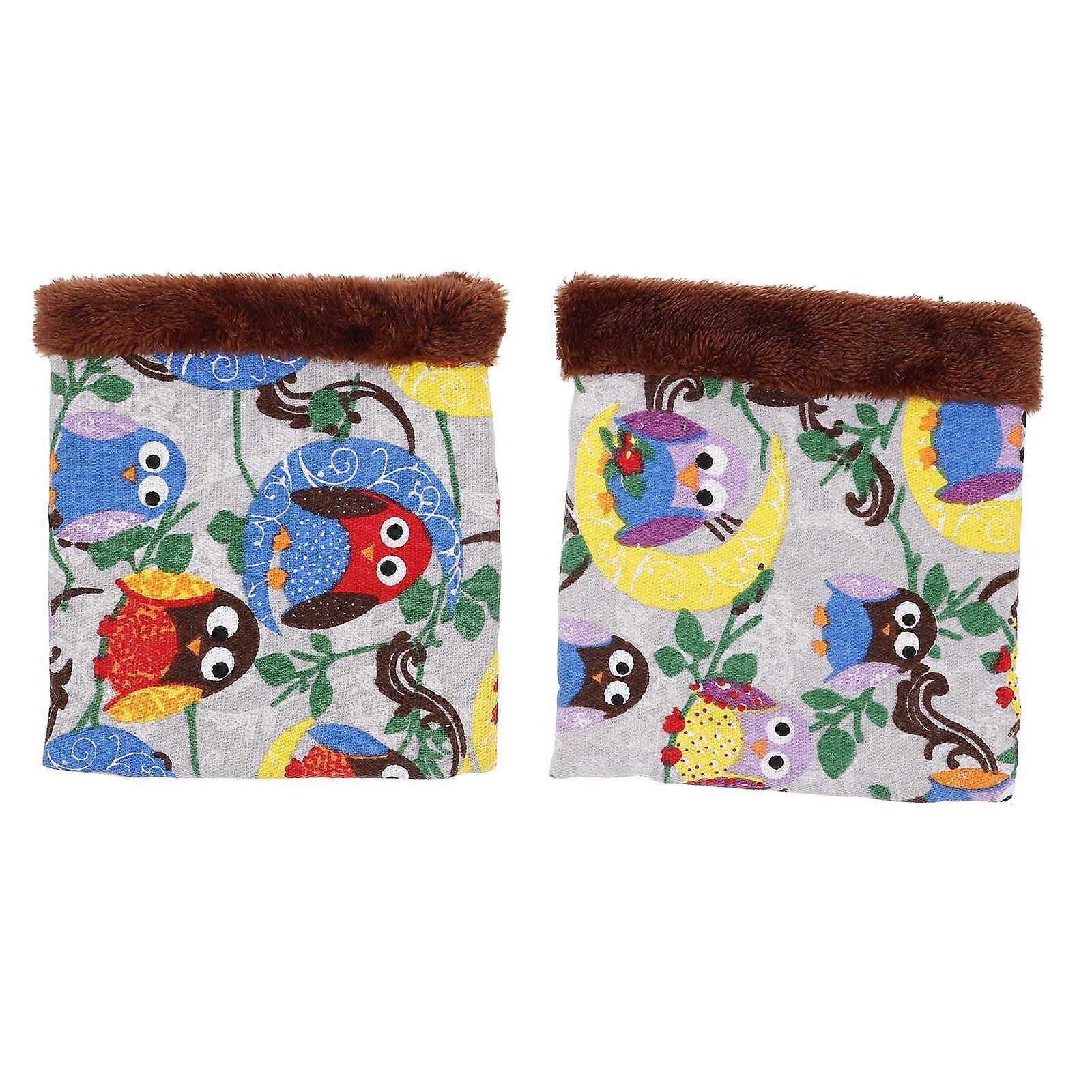 Small Animals Sleeping Bag For Hamster Warm Bed 2Pcs Assorted Color Pouch For Home Use