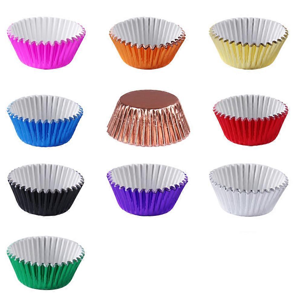 Muffin Wrapper Baking Accessory Paper Cake Cases Thicken Aluminum Foil For Event Organizers Christmas Engagement Anniversary 200Pc/2Pack