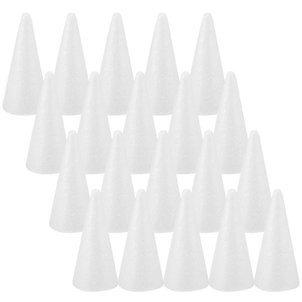 White Foams Cones DIY Craft Cones for Decor 60Pcs for Creative Projects