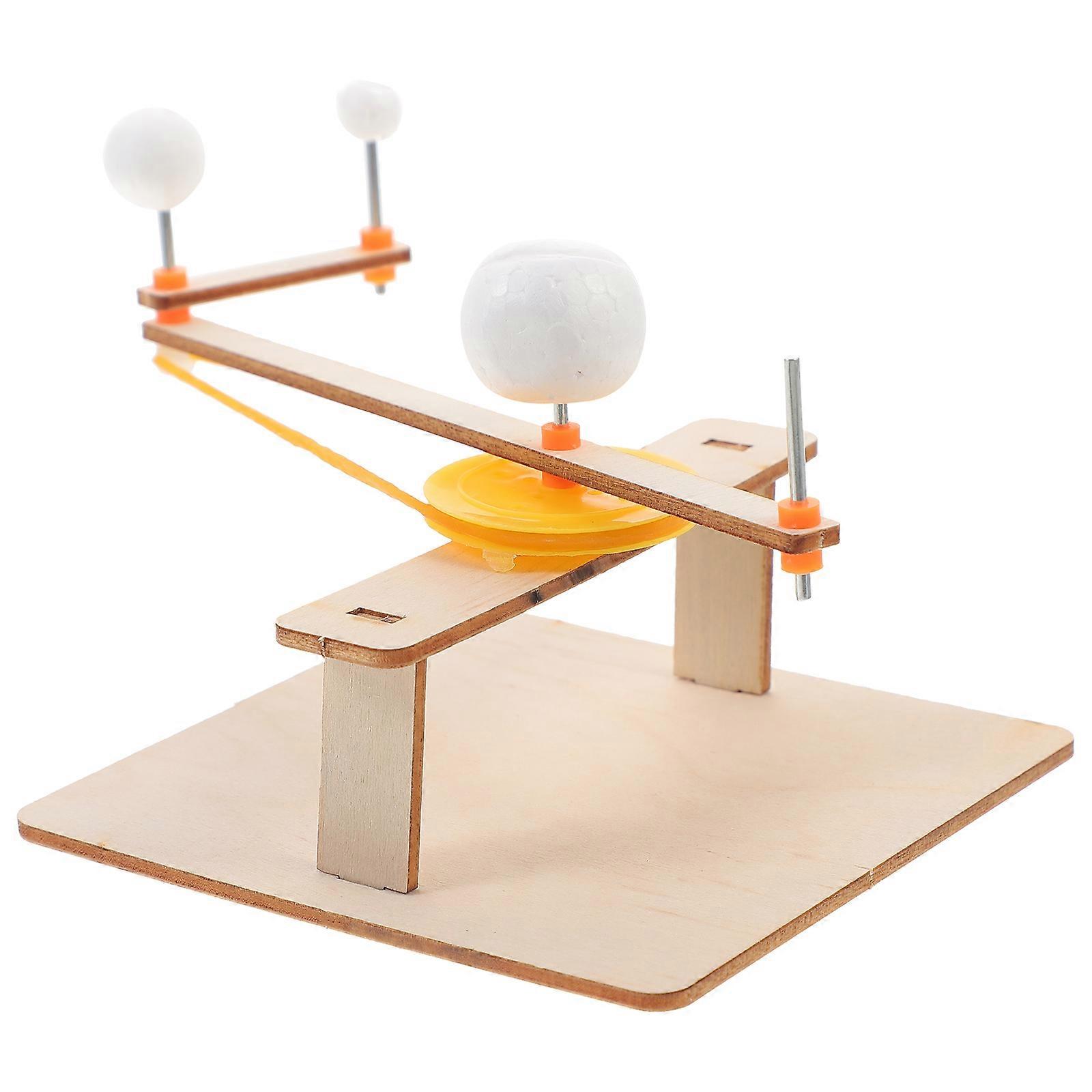 Wood Solar System Teaching Model Educational Prop for 4Sets