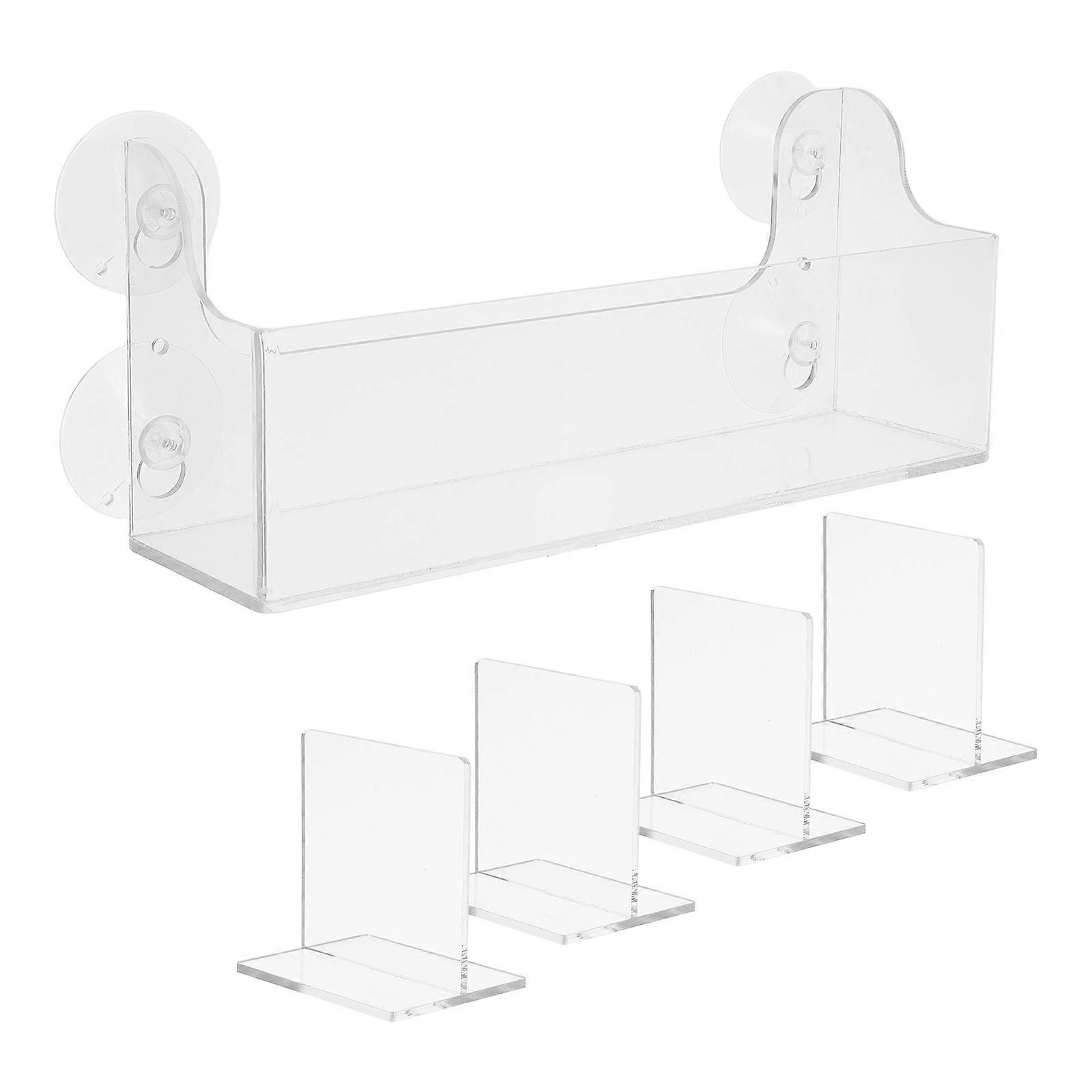 5Pcs Removable Drink Organizer Suction Cup Storage For Kitchen Glass Freezer Refrigerator Door Utilize Space Efficiently