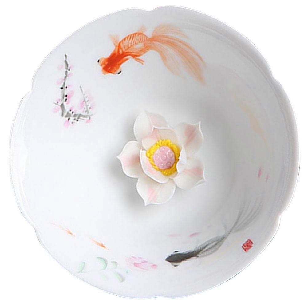 Ceramic Tea Cup 4Pcs Colorful Painting Household Teaware Ideal For Entertaining Guests With Compact Size Perfect For Home Use