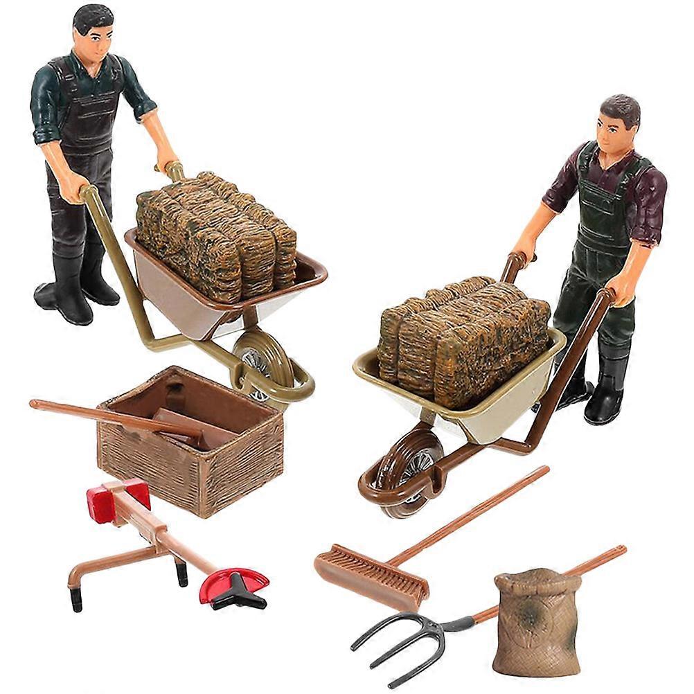 Miniature Farm Accessories and Tools for Playing 24Pcs Mini Farm Set