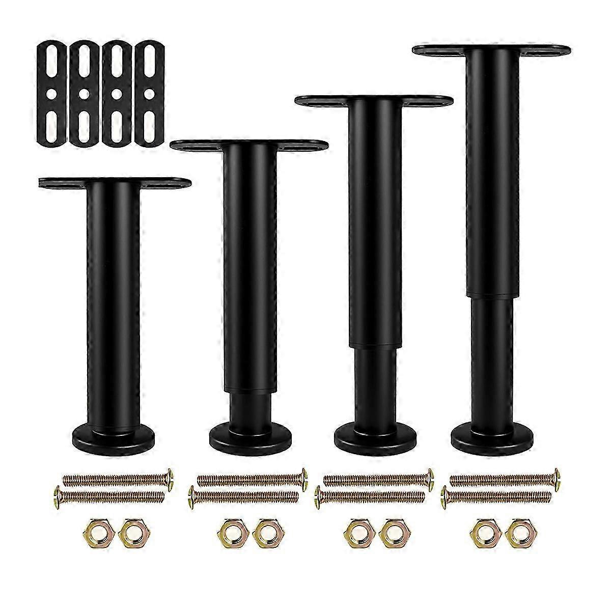 4Pcs Adjustable Height Bed Support Legs 7.08-12.6 Inch, Under Bed Center Support Leg, for Bed Frame/