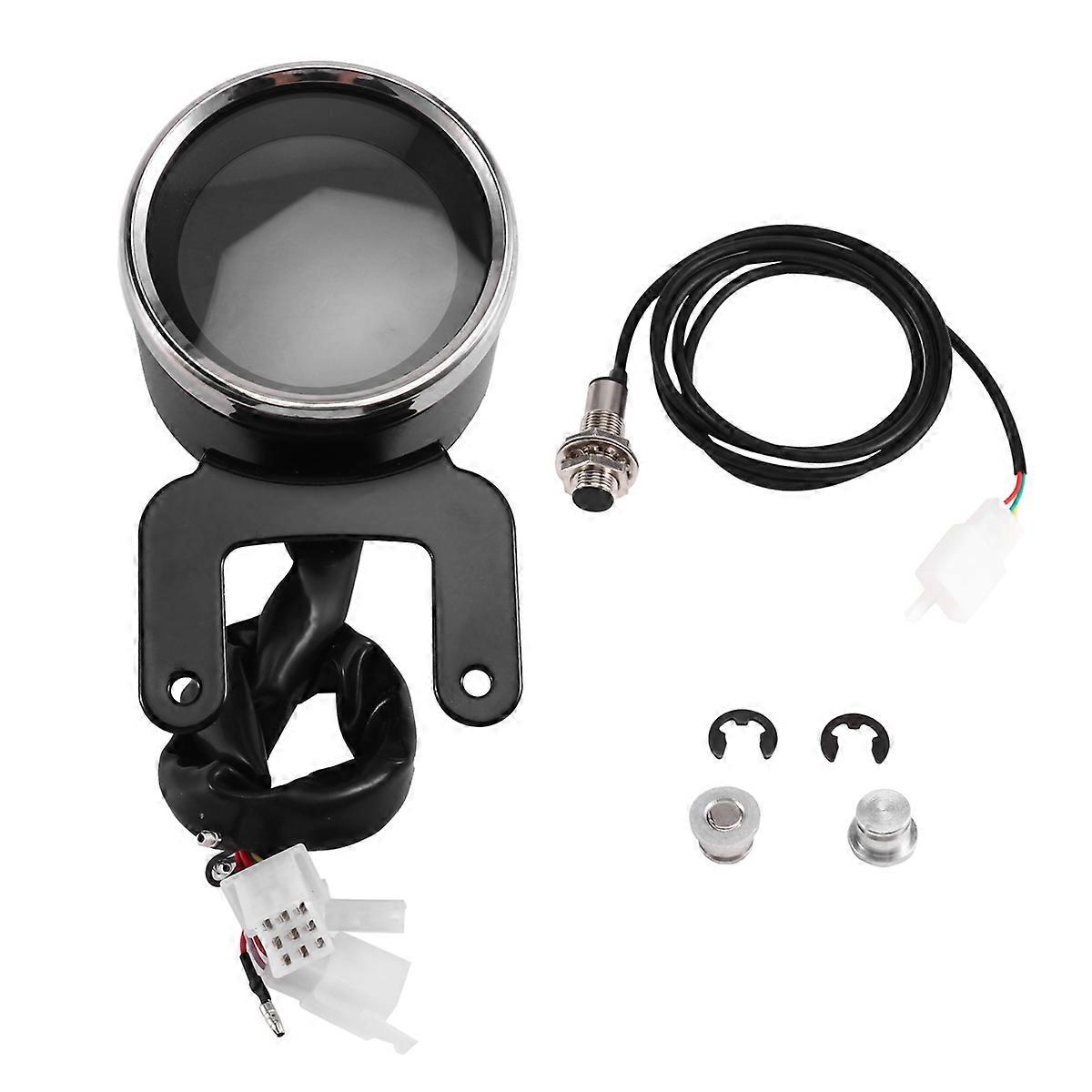 Universal 12V Motorcycle LCD Digital Odometer Speedometer