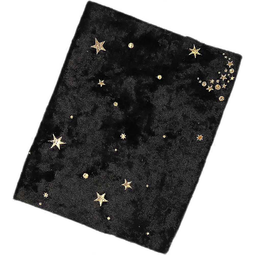 Fabric Book Protector Sleeve Black Decorative Cover for Journal