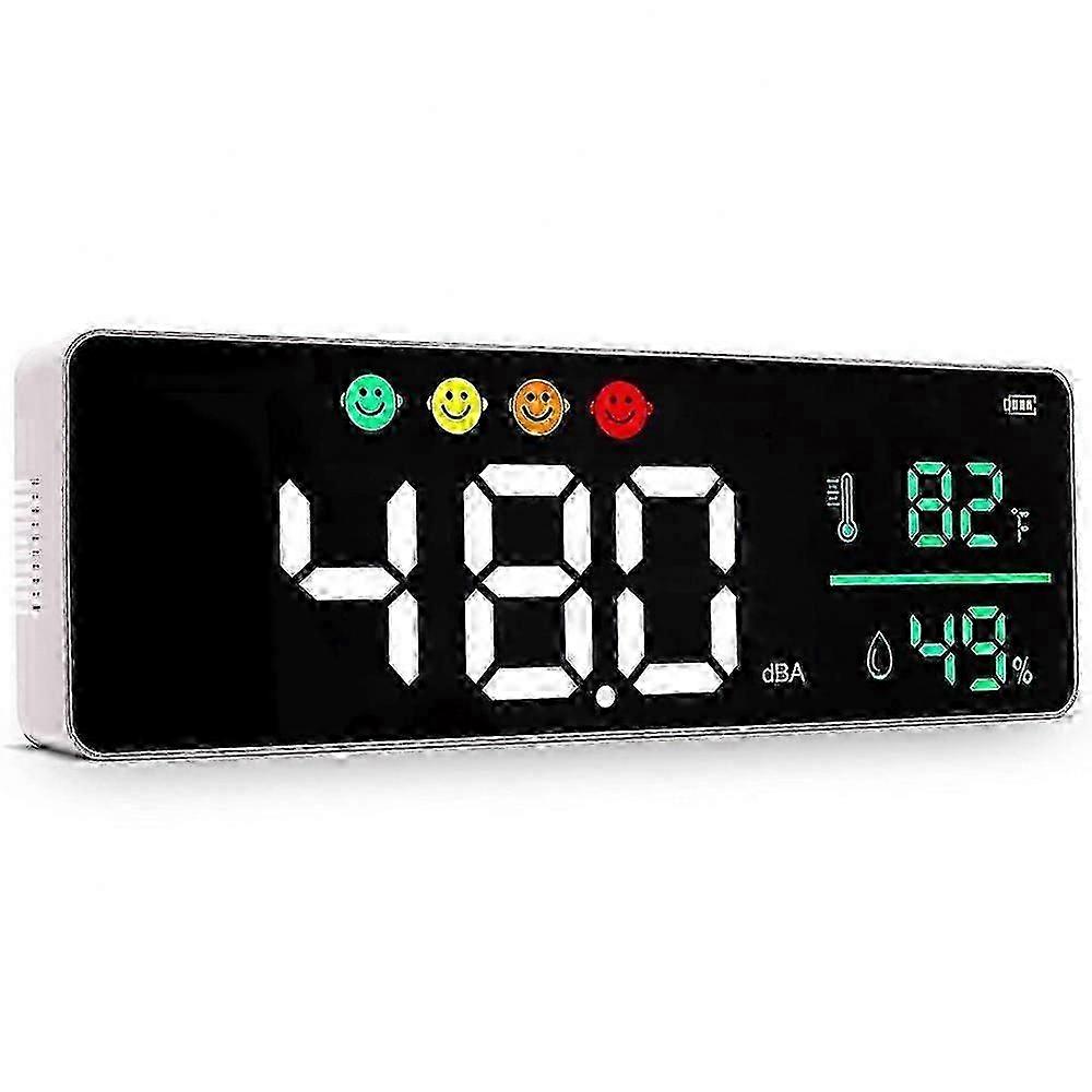 3-In-1 Decibel Meter Sound Level Reader+Humidity & Temperature, Classroom Noise Meter,Decibel Reade