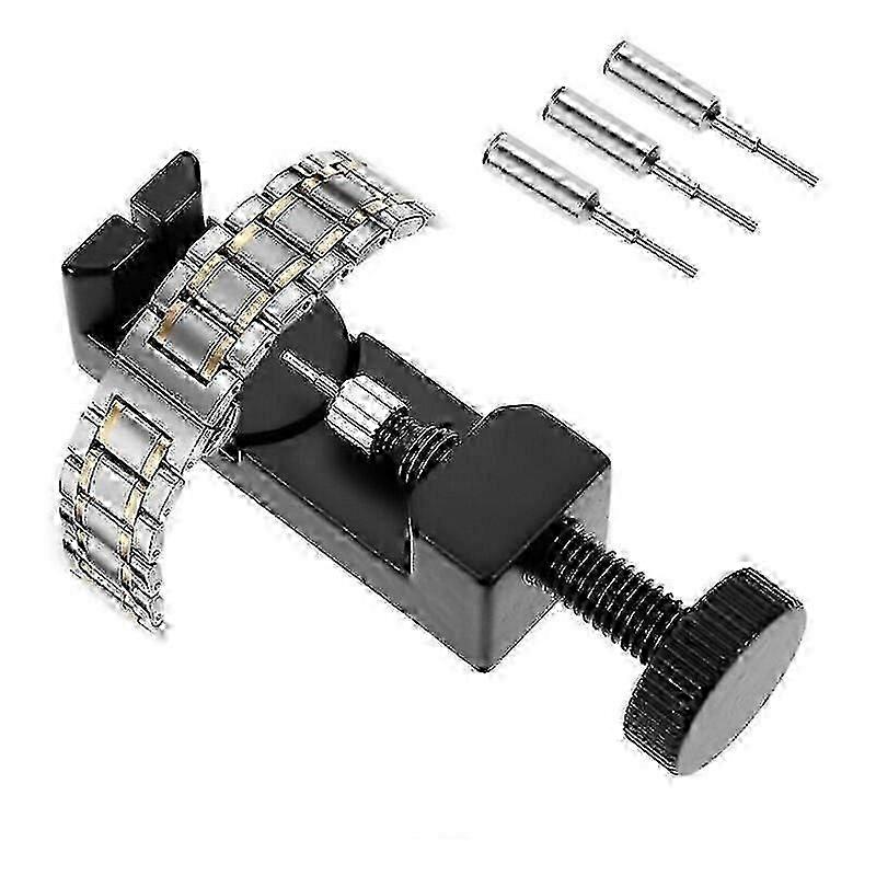Watch Strap Link Pin Remover Tool with 3 Extra Pins - Black