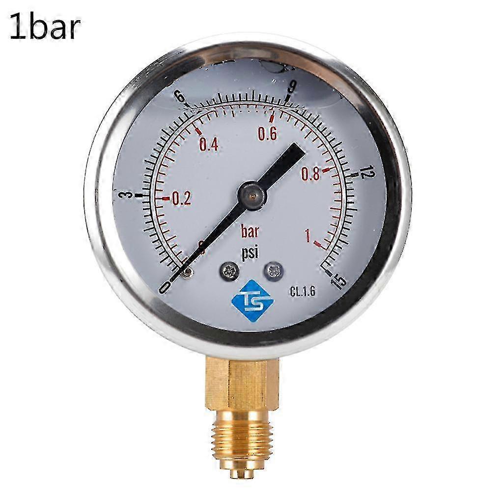 Dual Scale Pressure Gauge Dial Display Water Oil Air Gas Gauge Meter 1/4in Bsp