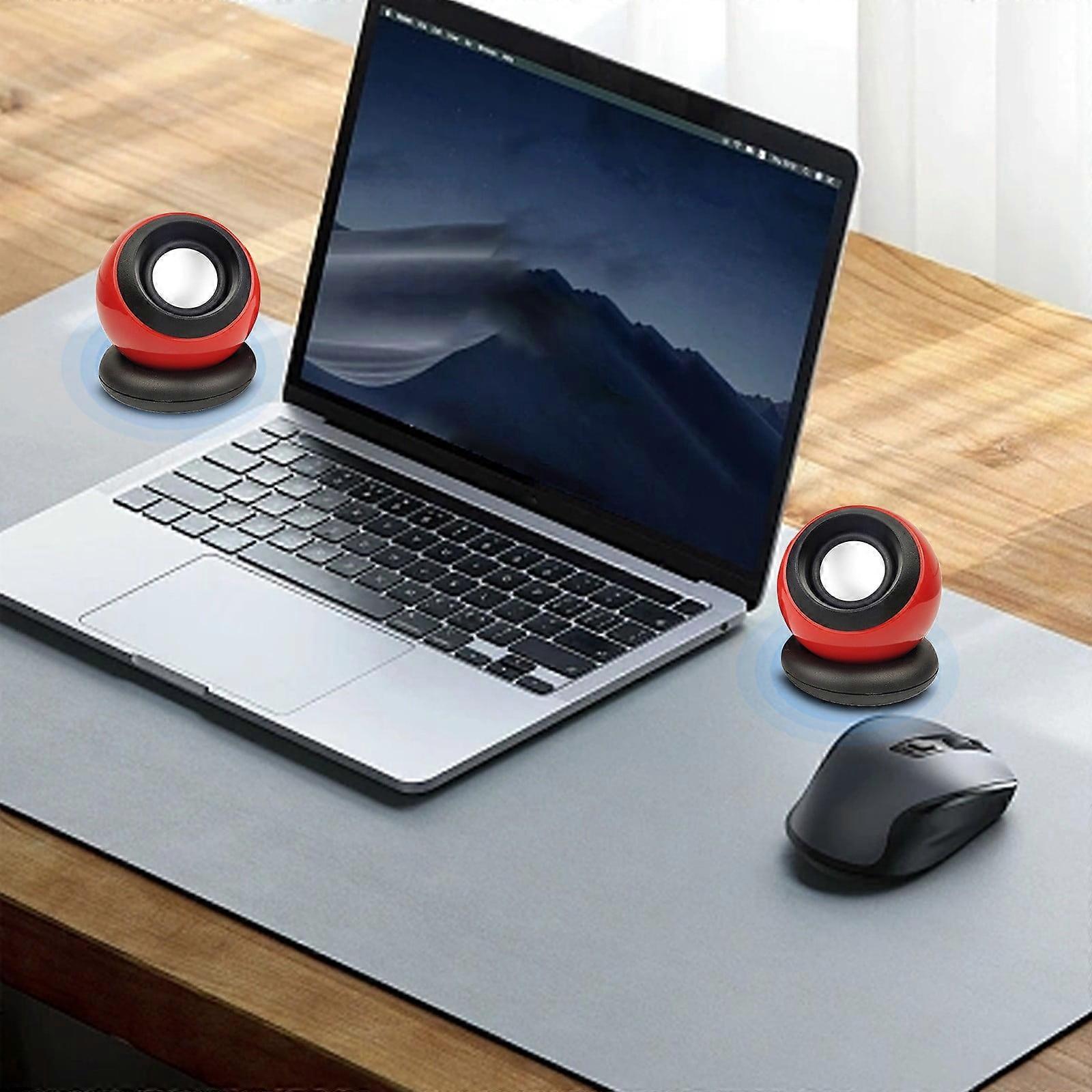 2024 New Clearance, Speakers for Desktop, Mini and Compact Desktop 2.0 USB Laptop Desktop Computer Small Speaker Neutrals Magics Ball Sound System