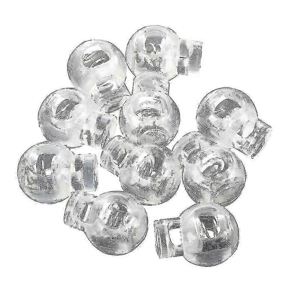 25-26 Plastic Toggle Spring Stop Single Hole String Cord Locks 10 Pcs