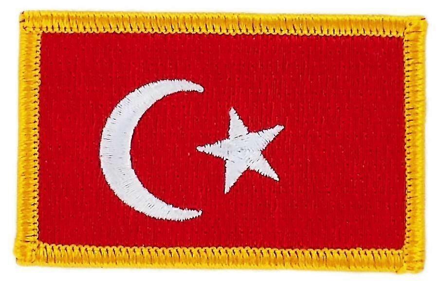 Patch Ecusson Brode Drapeau Turquie Turque Thermocollant Blason