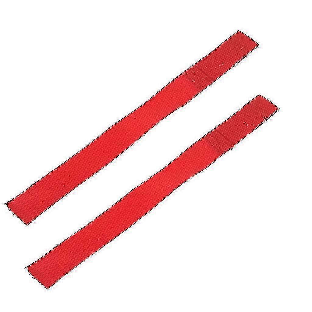 2x Red Single Loop Warn Winch Hauling Webbing Universal Atv Winch Hook Pull Strap Rope