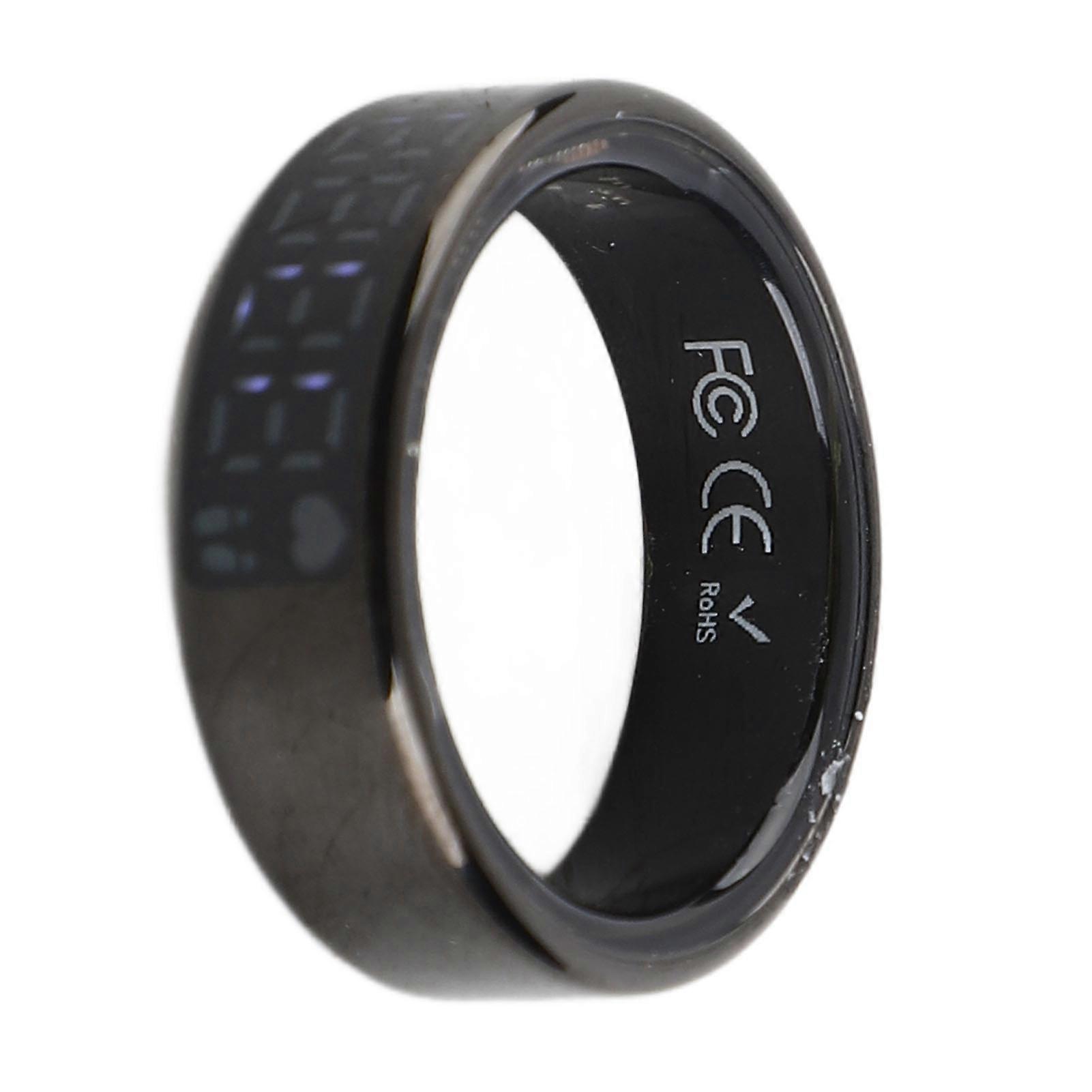 Smart Ring with Display Touch Screen IP68 Stainless Steel Multiple Sports Modes Fitness Tracker Ring Size 11(Inner Diameter 20.6mm) 