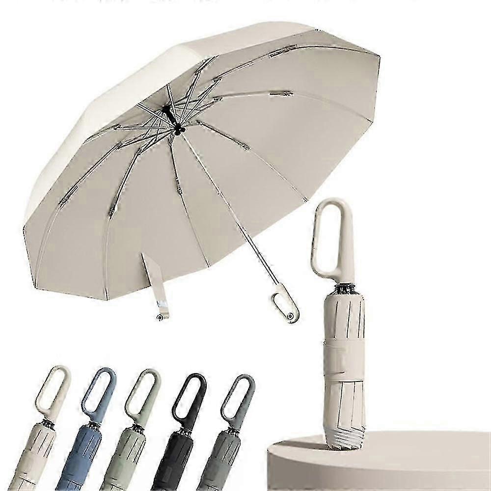 Inverted Umbrella Ring Buckle Handle Reverse Folding Reflective Safety Umbrella