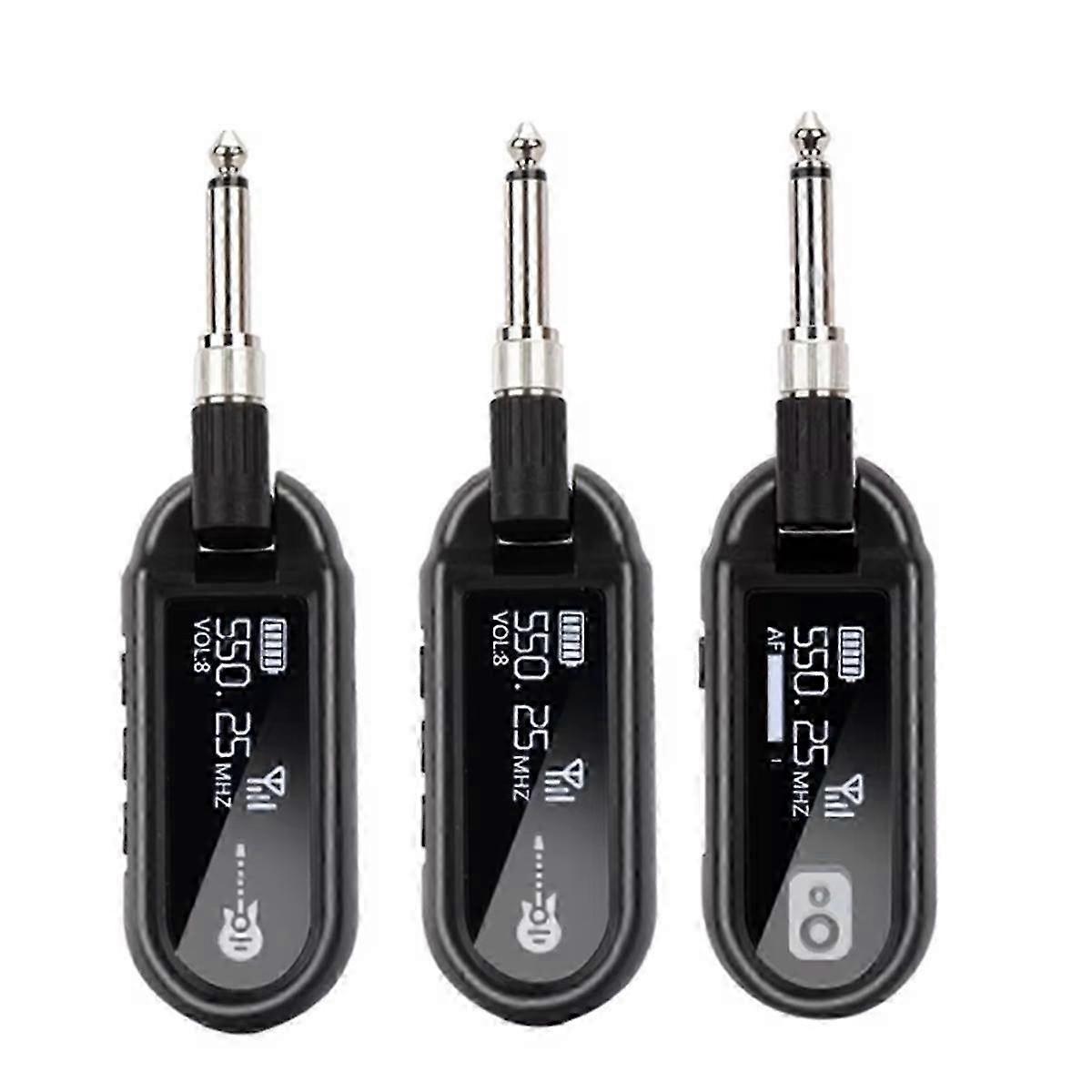 M02 UHF Guitar Wireless mitter/Receiver 30m Range Active Noise Cancelling Type-C Charge 8H Batt