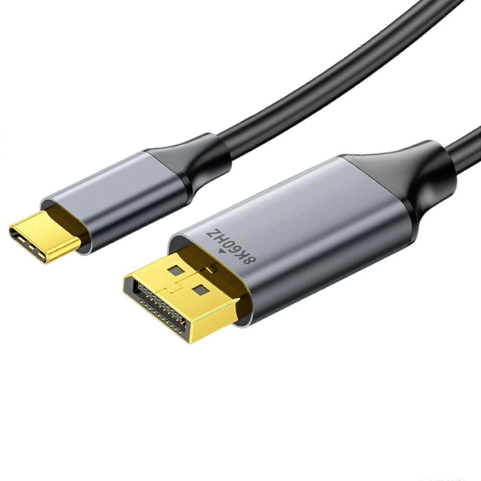 USB C to  1.4 Extension Cable for Gaming Monitors Support 8K@60Hz Unidirectional Transmission Transmission Multicolor