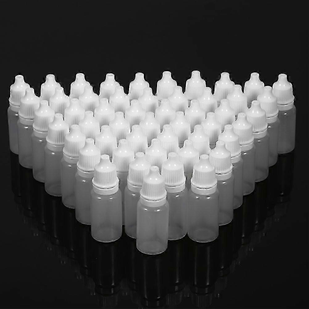 50PCS 10ml Volume Empty Plastic Squeezable Bottles Eye Liquid Container Dropper