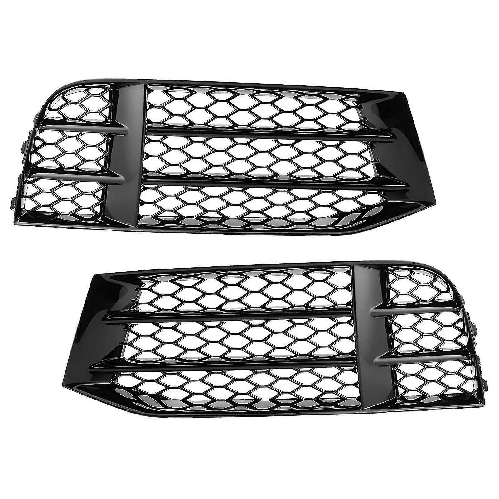 Front Bumper Fog Light Grilles Honeycombs Mesh Cover For- Rs5 B8.5 2013 2014 2015 2016 Fog Lamp Cov