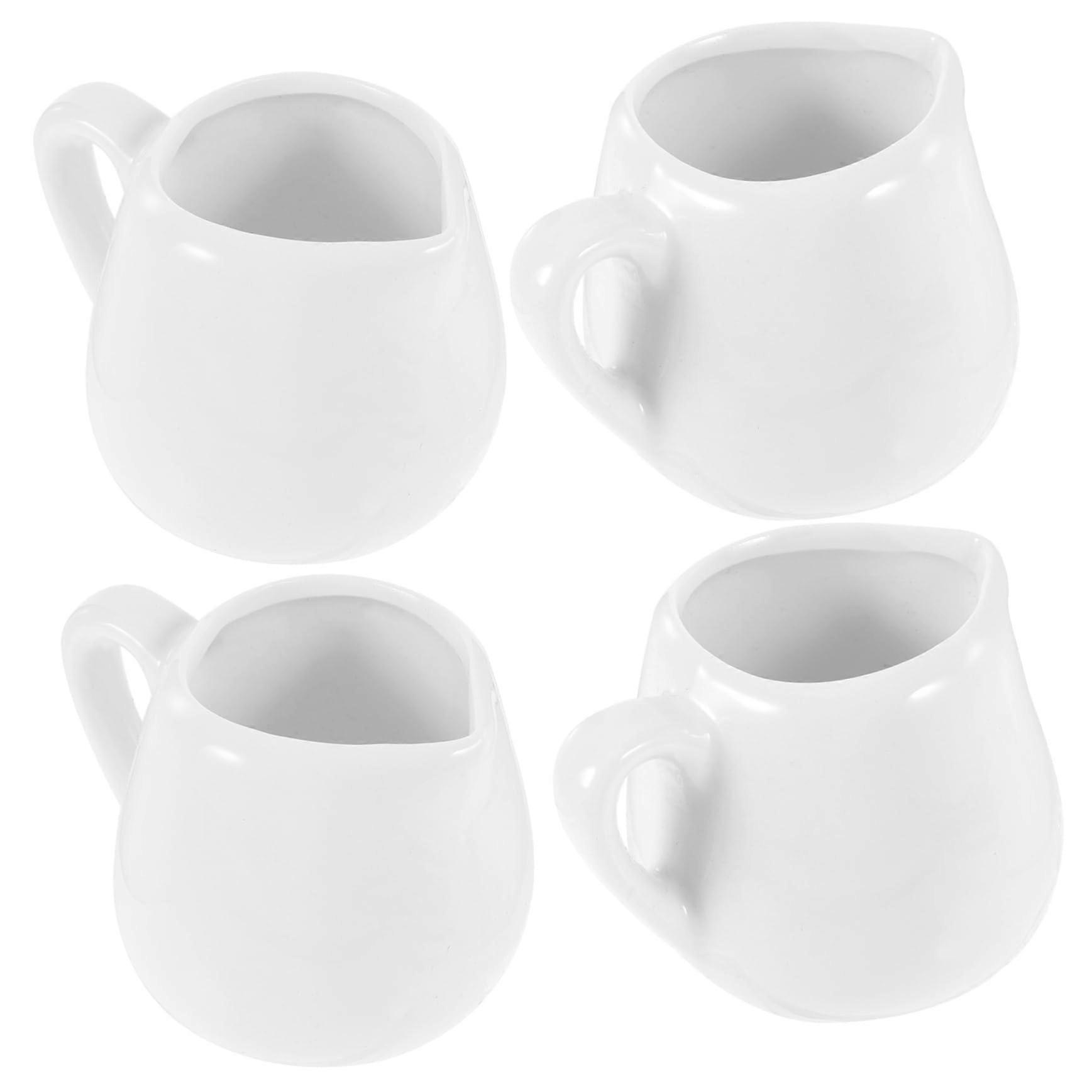 Ceramic Milk Pitcher 4Piece Set  Creamer Jugs For Home & Restaurant Use, Kitchen Storage, Sauce & Salad Dressing