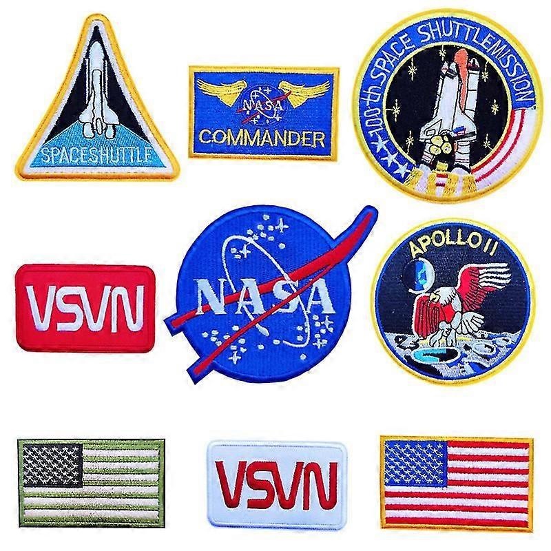 9 Astronauts Stickers Fabric Planet Diy Embroidery Stickers Computer Embroidery Patch Patch Accessories Clothes Iron-on