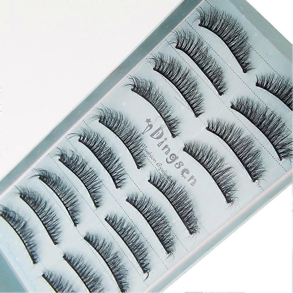 For False Eyelashes 10 Pairs Black Soft Lightweight Comfortable Easy To Apply Durable Reusable Natural Look
