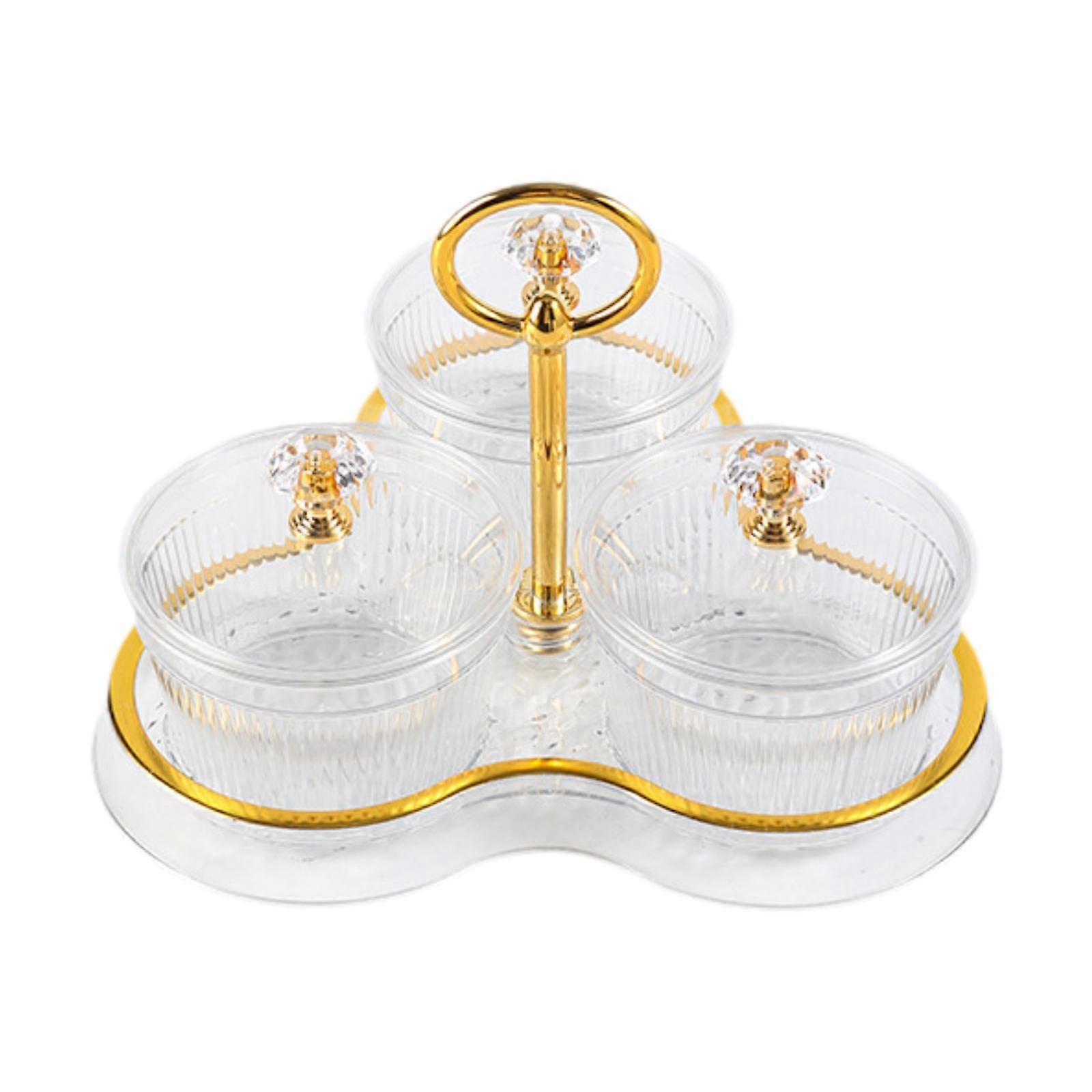 Dried Fruit Tray Divided Serving Tray Multipurpose Kitchen Storage Jar Candy