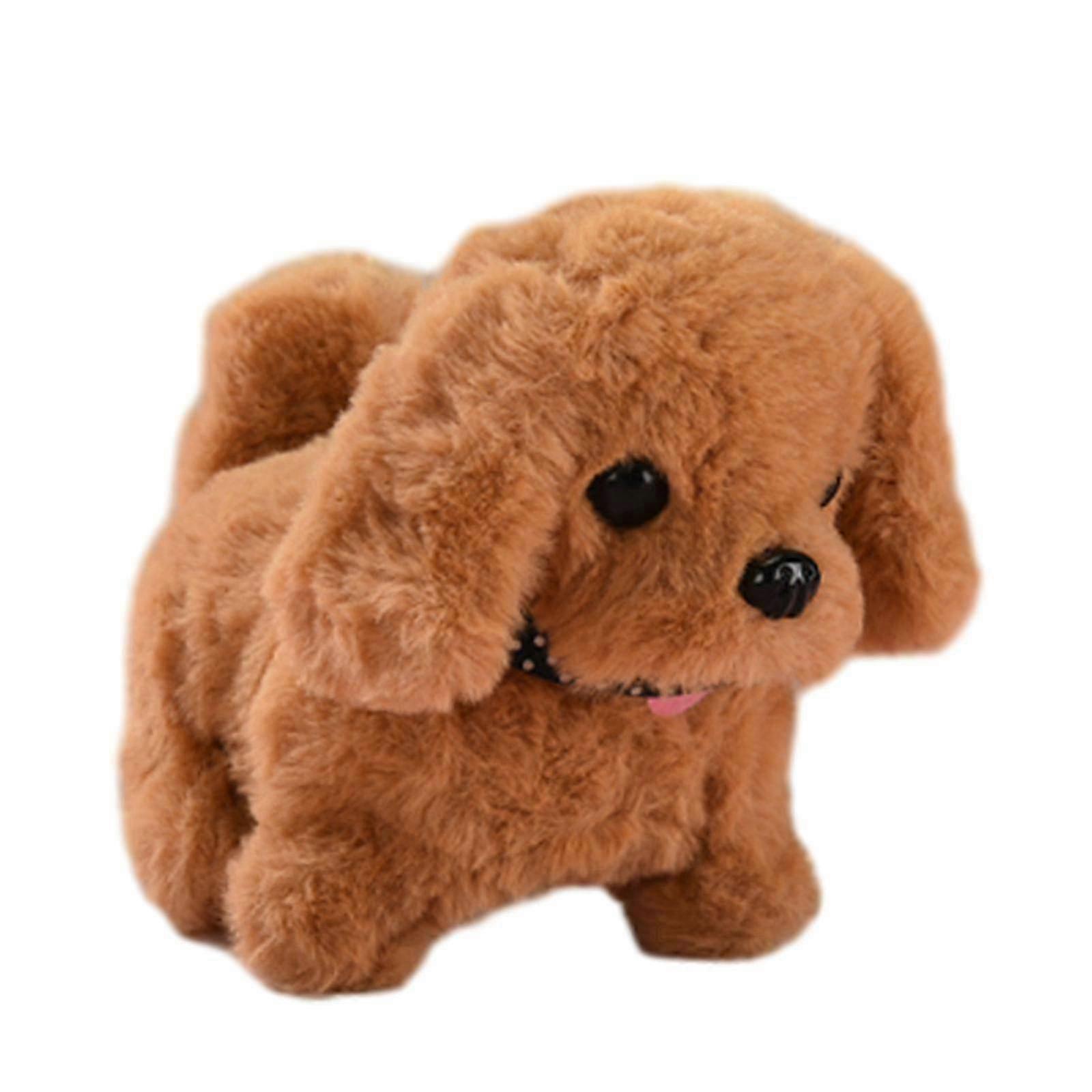 Plush Dog Toy Electronic Interactive Dog Plush Puppy Toy Walking Barking Wagging Tail Toy