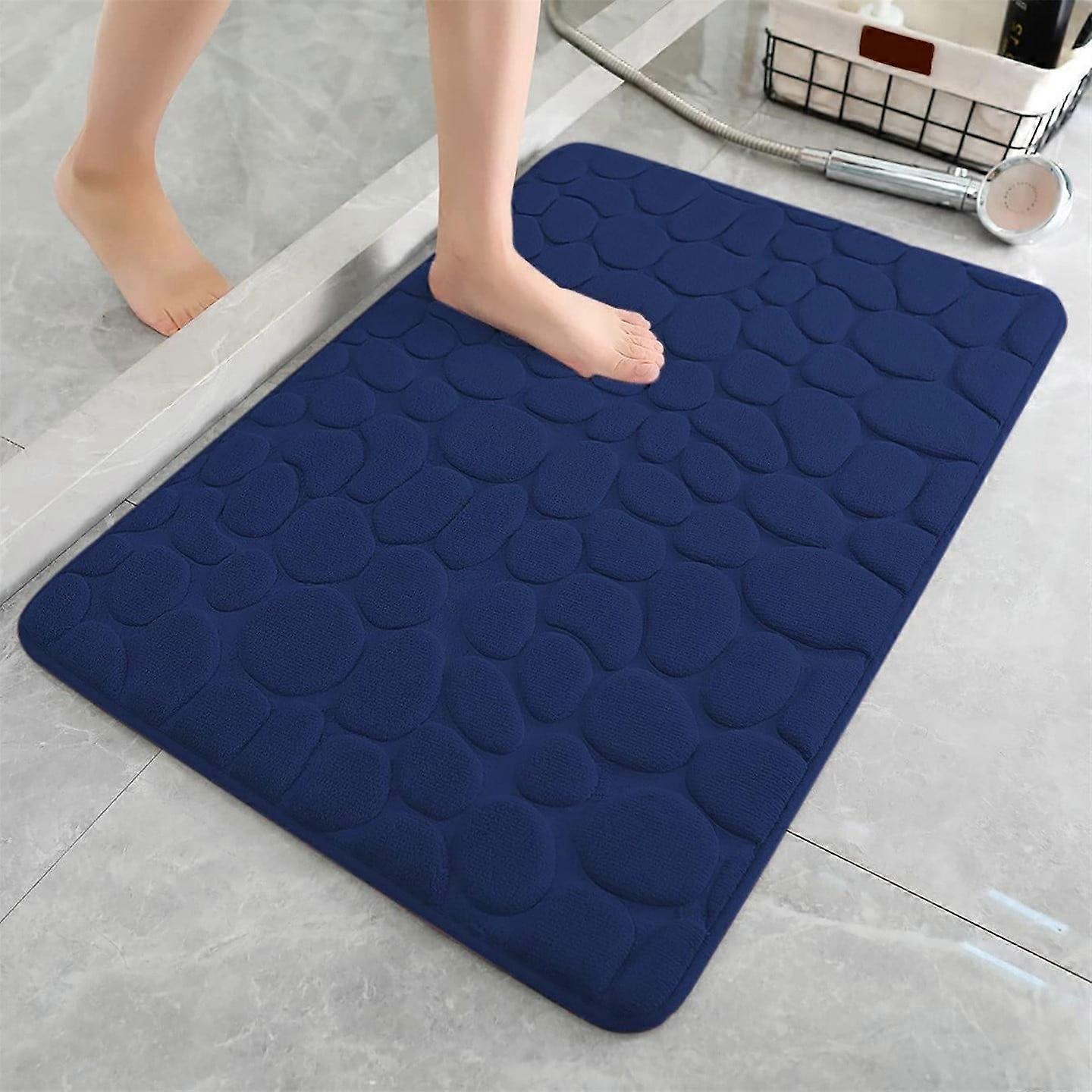 Bescita Memory Foam Bath Rug, 20x32, Embossed, Water Absorbent, Washable, Non-Slip, Thick & Soft - Compatible with Shower