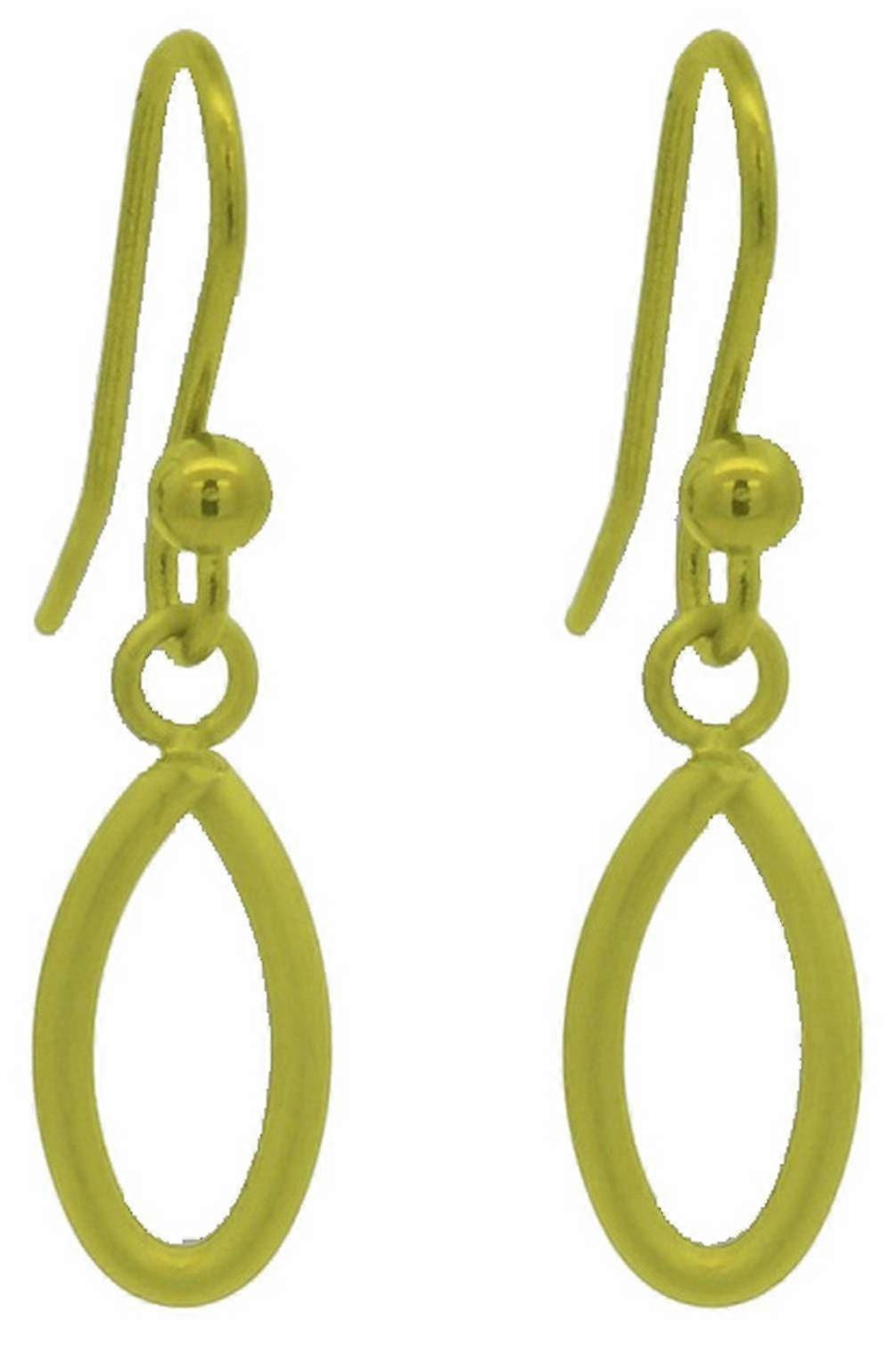 Ti2 Titanium Crossover Drops Earrings - Yellow