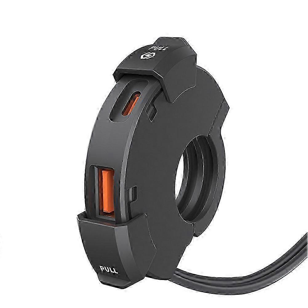 Universal QC3.0 Motorsykkel USB-lader 48W USB-C strømadapter vanntett
