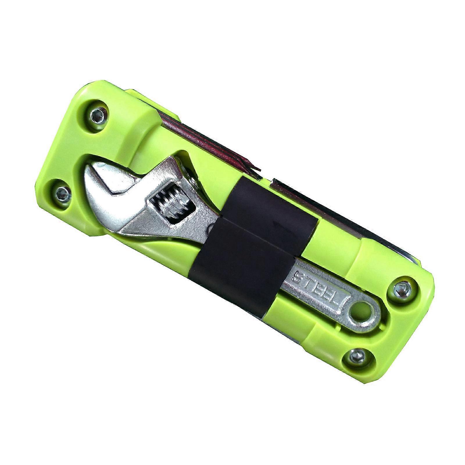 Portable All Purpose Repair Combination Tool Set With Durability Construction Socket Hex Key For Camping And Cycling  Green