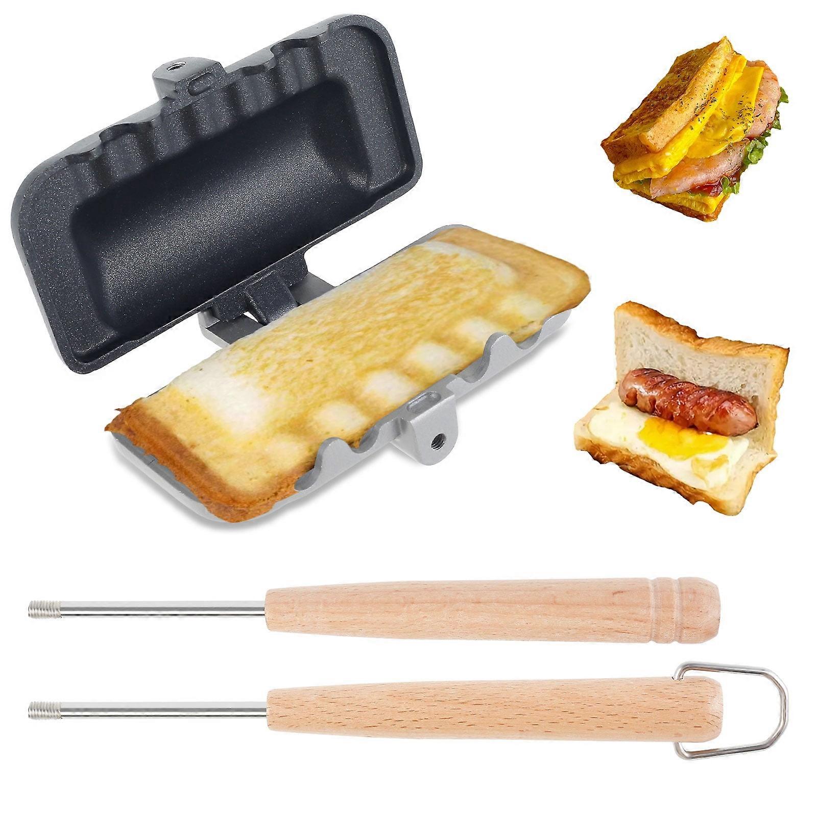 Grusce 2 Pcs Air Fryer Racks 304 Stainless Steel with 4 Skewers Compatible with Air Fryers, Multi-use for Kebabs, Steaks, Veggies