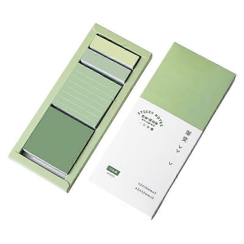 Green Lined Notepad Set, 240 Colorful Notepads, Self-Adhesive Index Tabs, Notepads for School, Office and Home, Box of 1