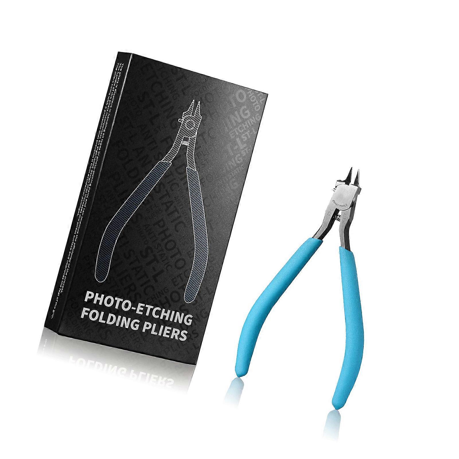 Spring Action Etch Bending Tool With Nonslip Grip Handle Edgeless Bending Plier Craft Tool For Model Crafting Multicolor