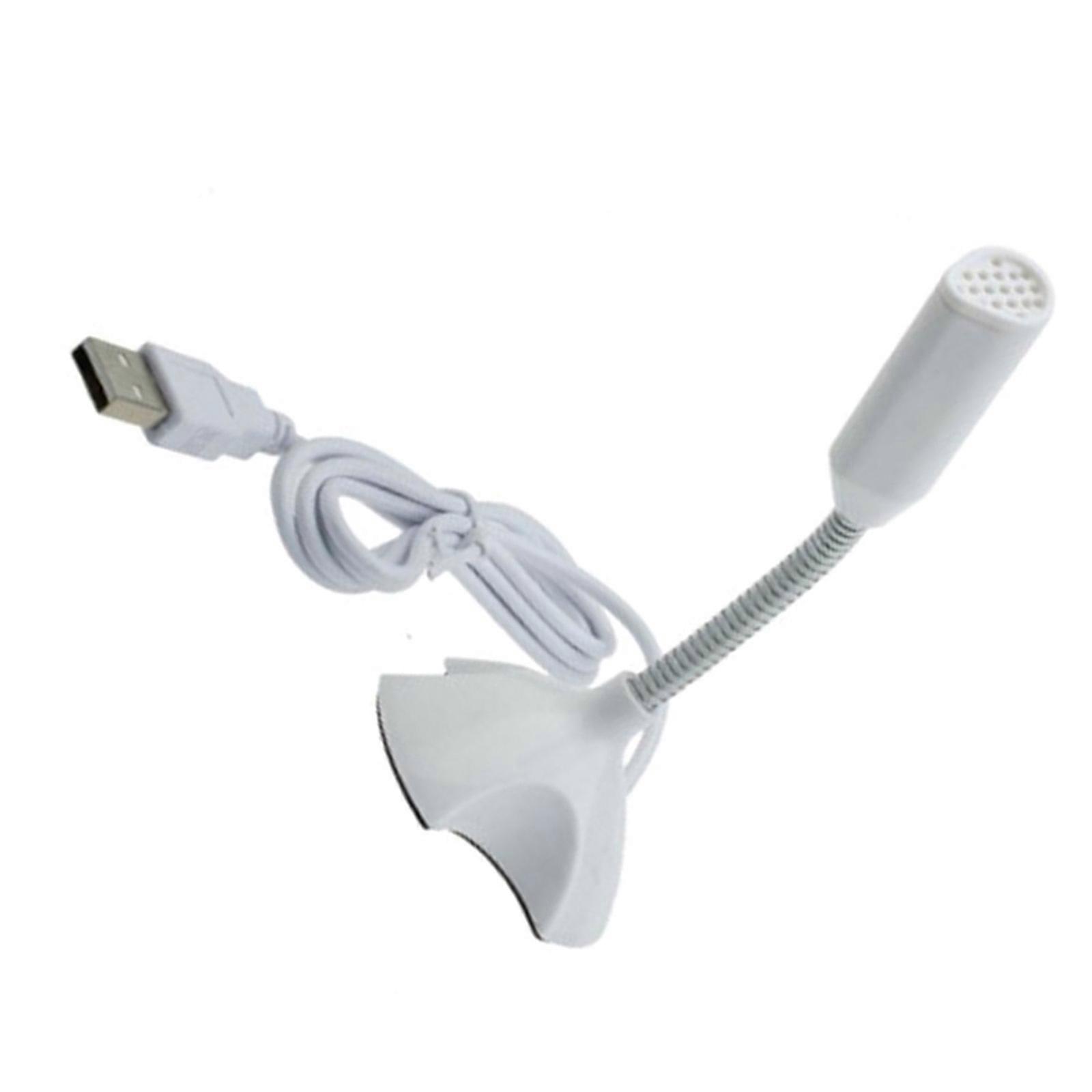 Computer USB Microphone Studio Quality Condenser Mic With Metal Base for Online Classes Gaming Live Broadcast  White