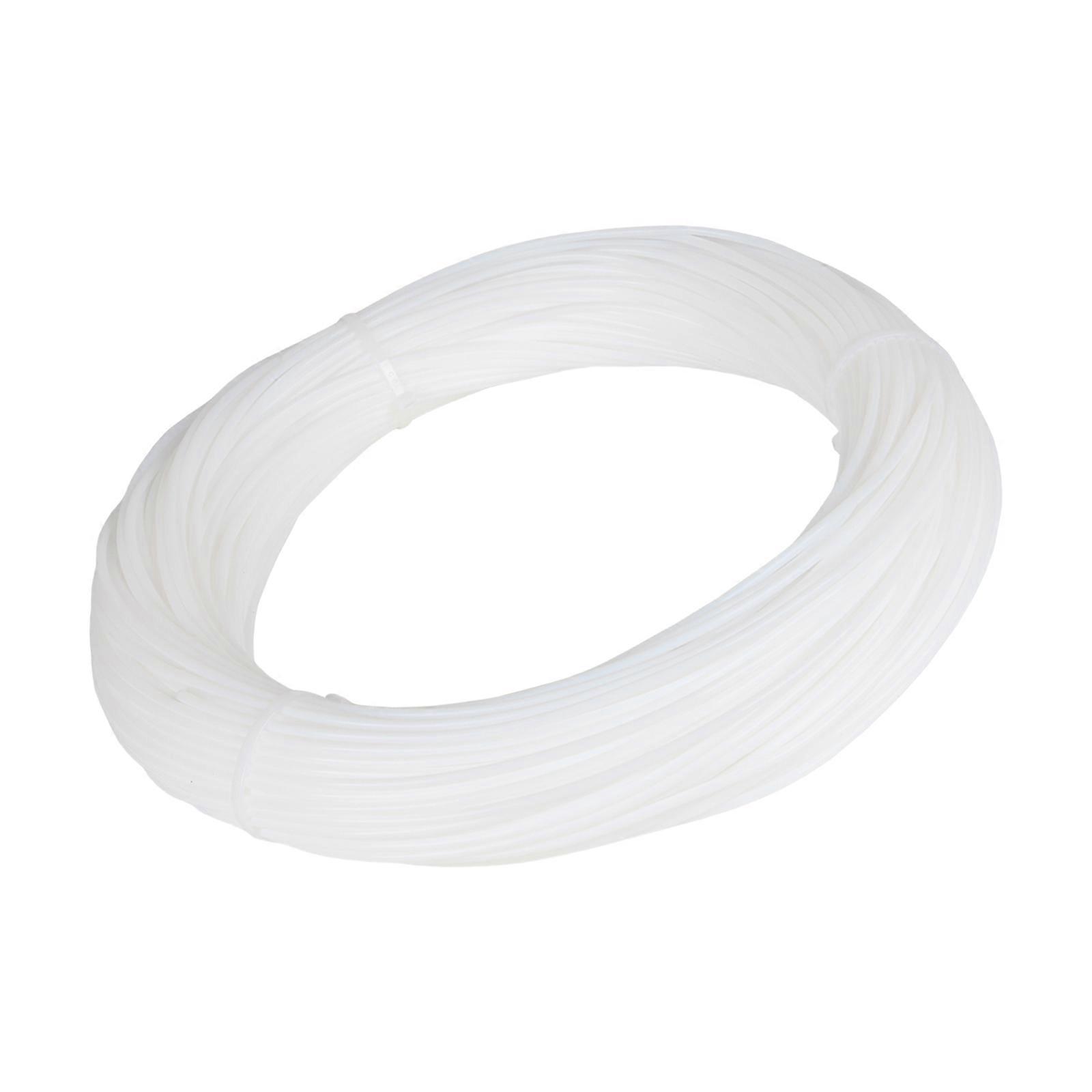 100m Long PTFE Tubing 4mm x 2.5mm Improves 3D Printing with Reduced Jamming Teflonto Pipe 100m/Roll  White