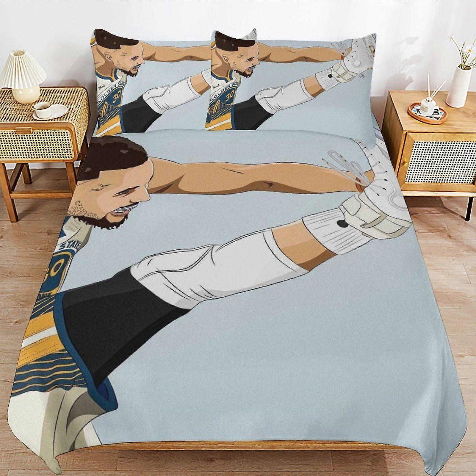y90 Stephen Curry Smooth Texture Sleep Arrangement Cozy Build Thread Detail Duvet Cover Sets Fit for All v90